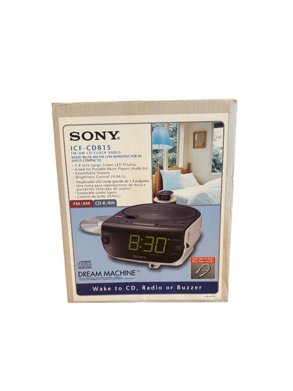 Sony Dream Machine ICF-CD815 Dual Alarm Clock Radio Stereo CD Player NEW IN BOX